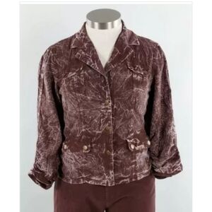 Elegant Crushed Velvet Women's Blazer